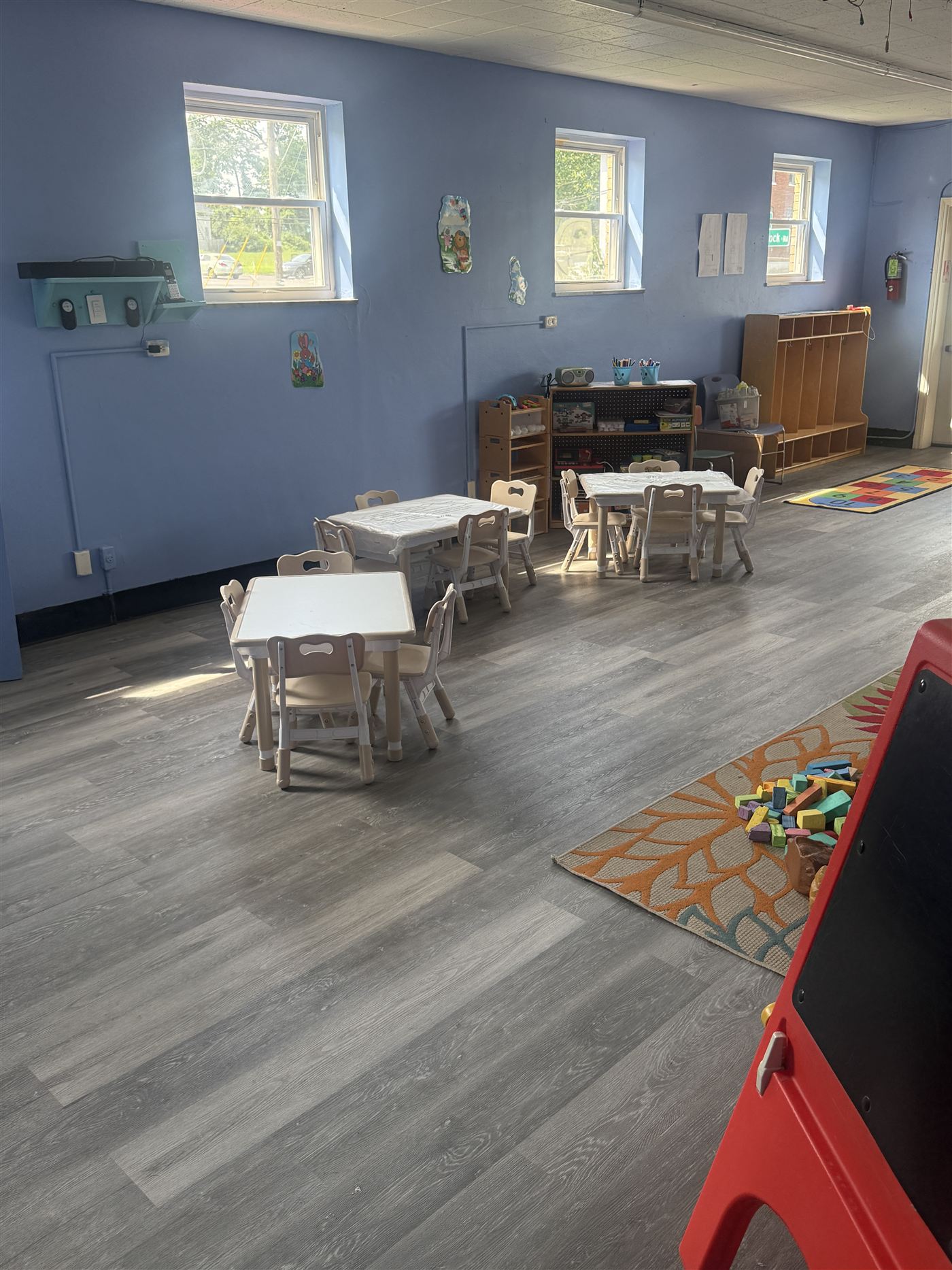 Learning tables and cubbies